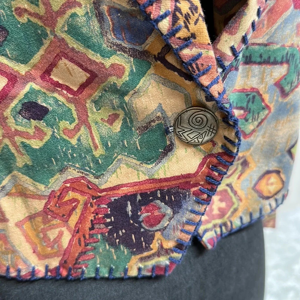 Vintage Rhonda Stark Hand stitched Western Style Crop Jacket - Picture 5 of 10